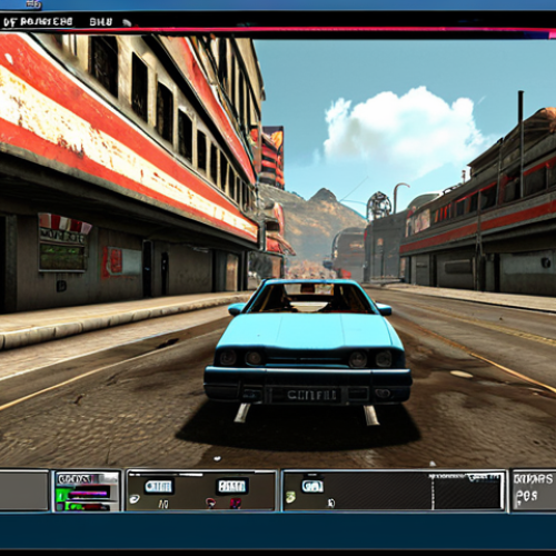 **Problematic Graphics Card:** A visually distorted image of a video game scene with glitches and artifacts, representing a malfunctioning graphics card. Error messages related to display drivers are visible in the background.